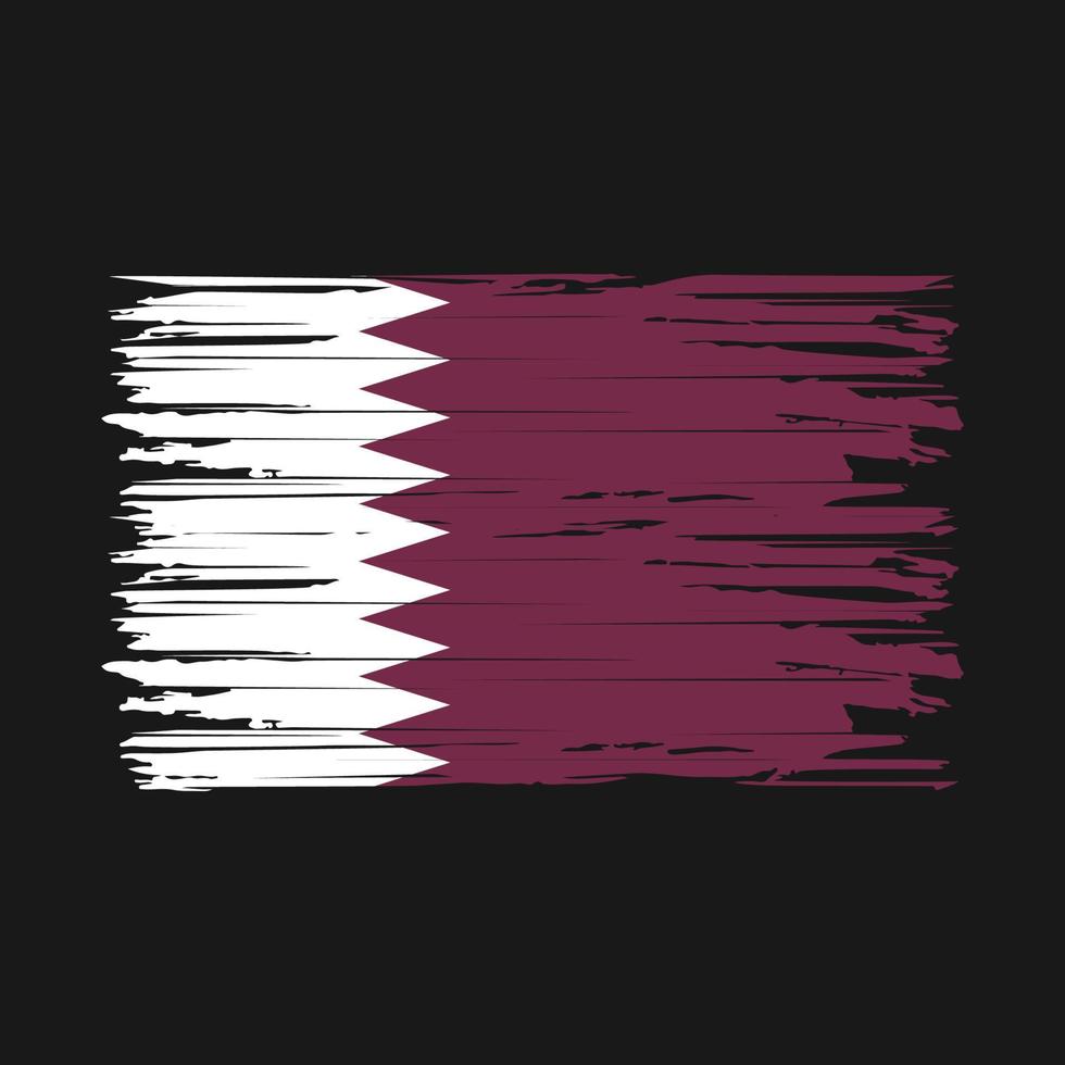 qatar flagga penseldrag vektor