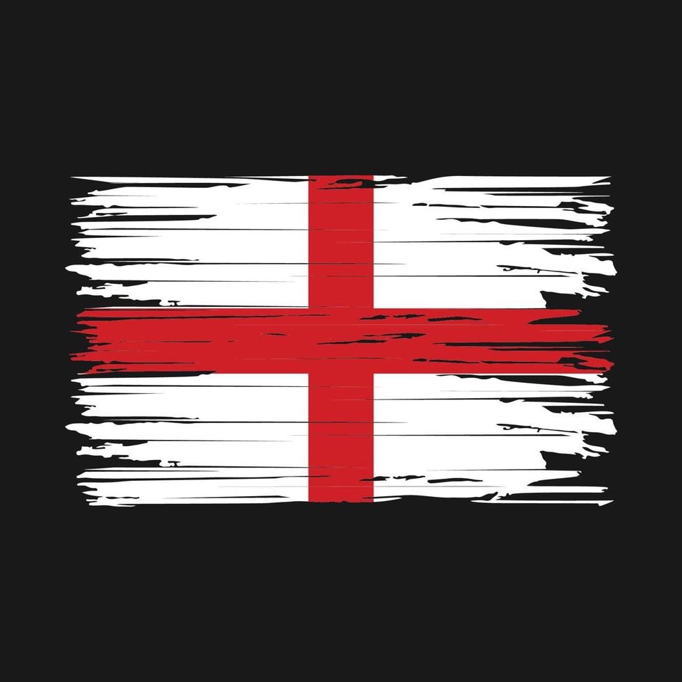 England Flagge Pinselstriche vektor