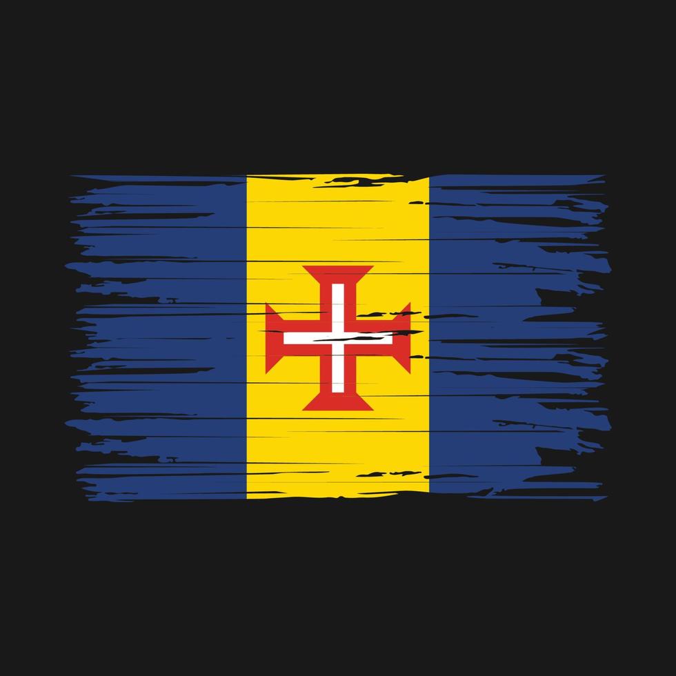 Pinselstriche der Madeira-Flagge vektor