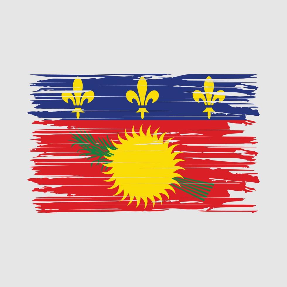 Pinselstriche der Guadeloupe-Flagge vektor