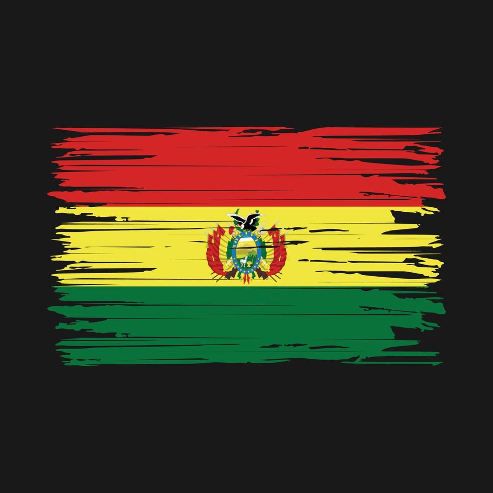 Pinselstriche der Bolivien-Flagge vektor