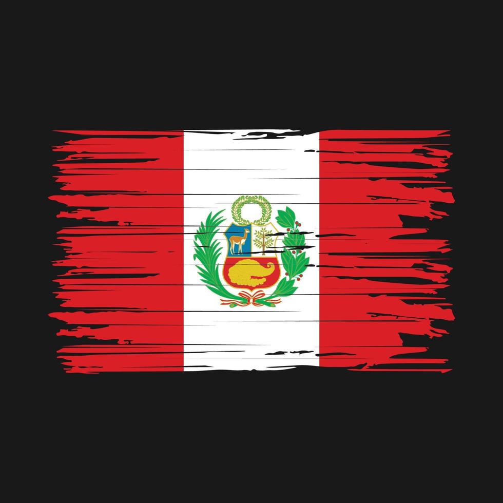 peru flag pinselstriche vektor