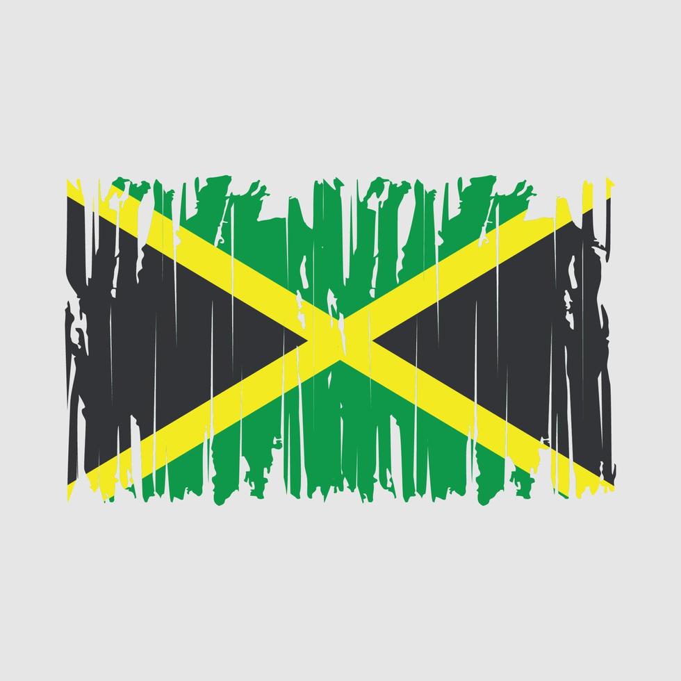 jamaica flagga borsta vektor illustration