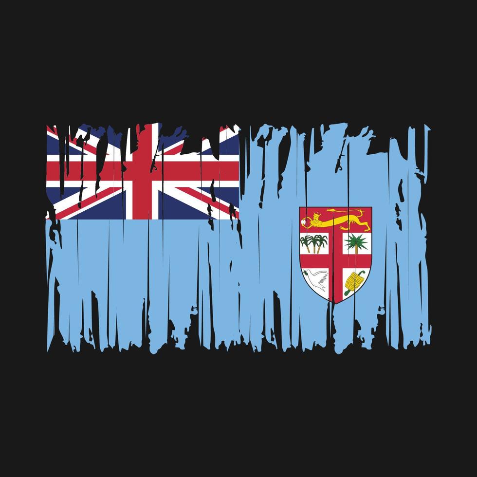 Fidschi-Flaggenpinsel-Vektorillustration vektor
