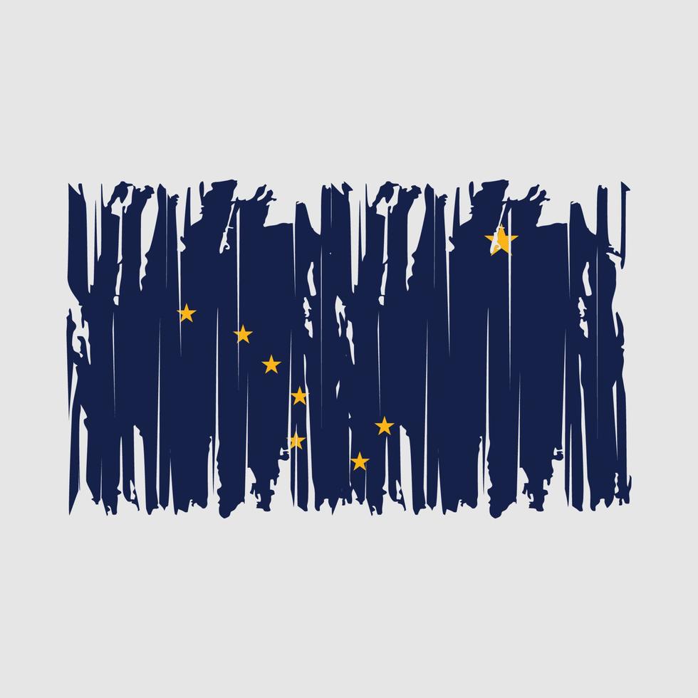alaska flagga borsta vektor illustration