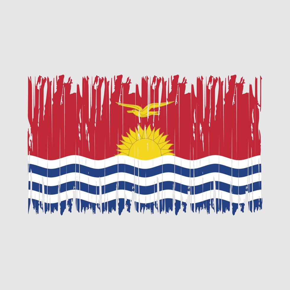 kiribati flagga borste vektor