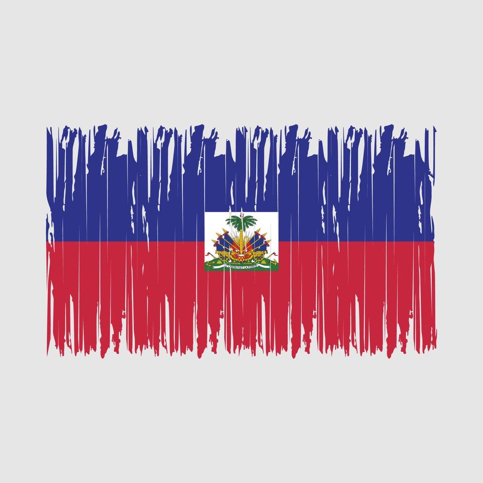 haiti flagge bürste vektor