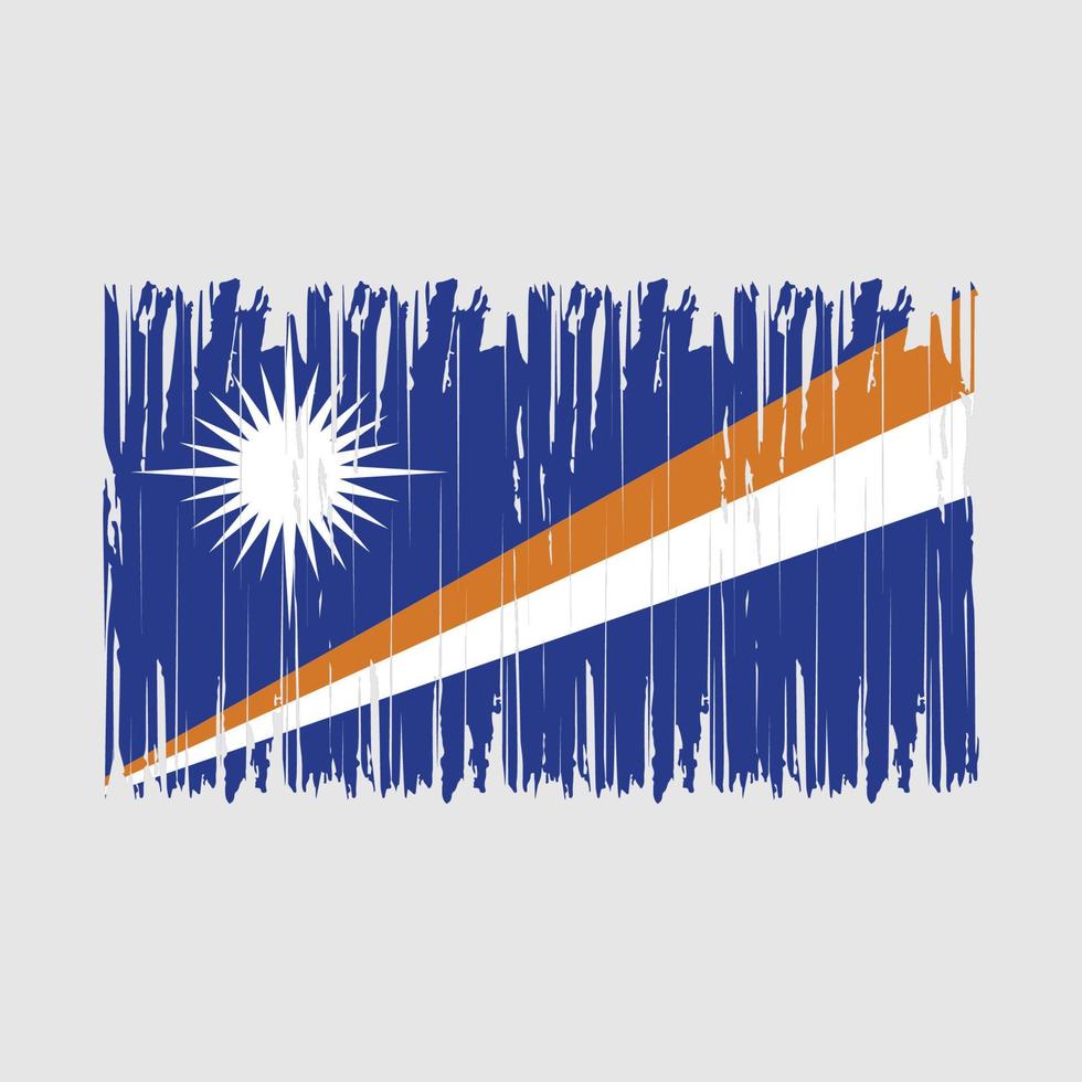 Flaggenbürste der Marshallinseln vektor