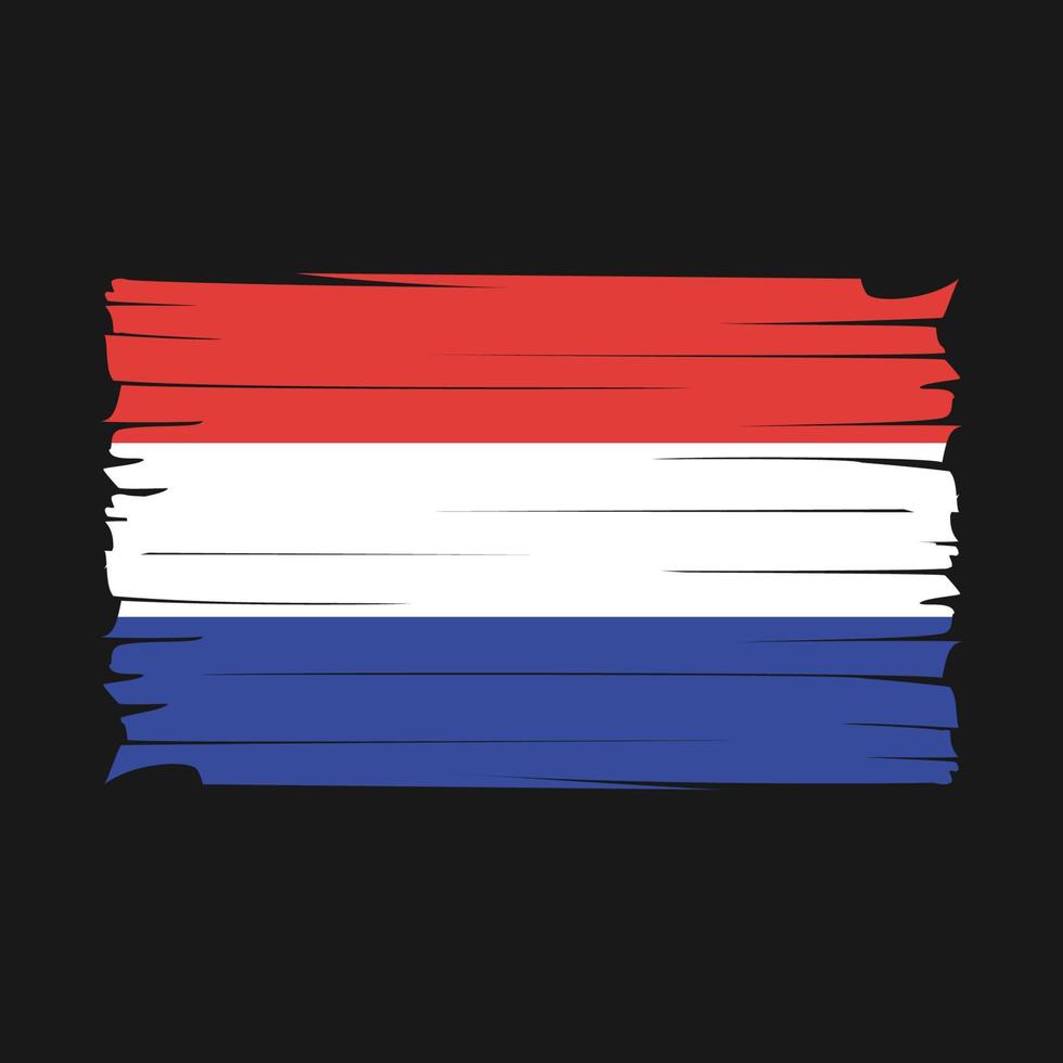 niederländischer Flaggenvektor vektor