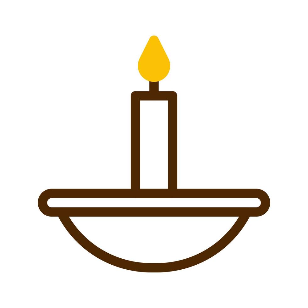 ljus ikon duotone brun gul stil ramadan illustration vektor element och symbol perfekt.