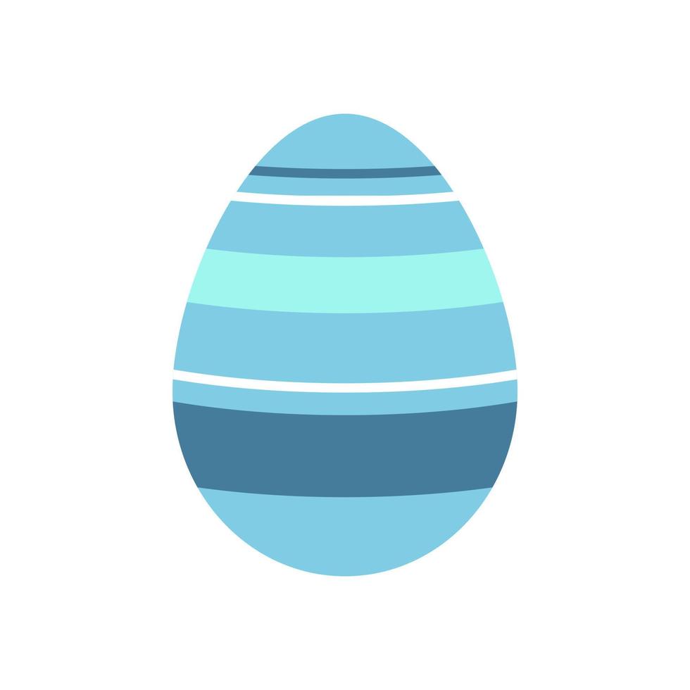 Vektor süß Ostern Blau gestreift Ei. bunt Clip Art.