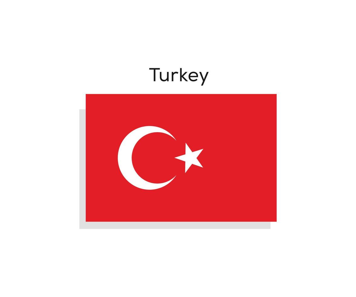 Truthahn Flagge Symbol. Flagge Truthahn Illustration. National Türkisch Flagge Vektor