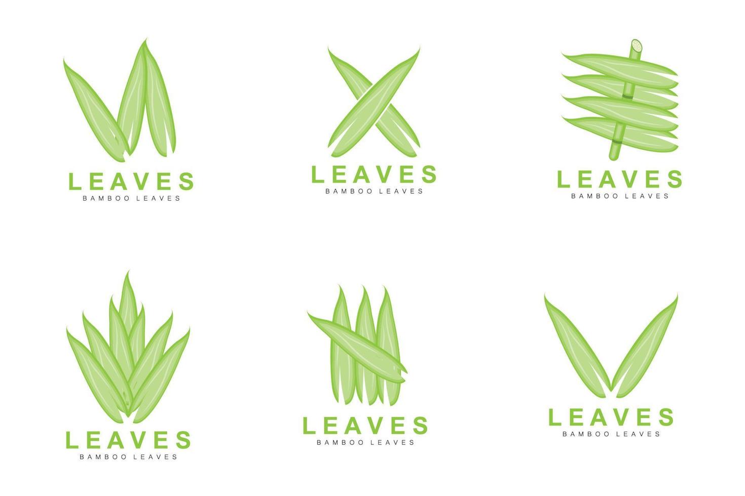 bambu logotyp design, grön träd vektor, panda mat, produkt varumärke mall illustration vektor