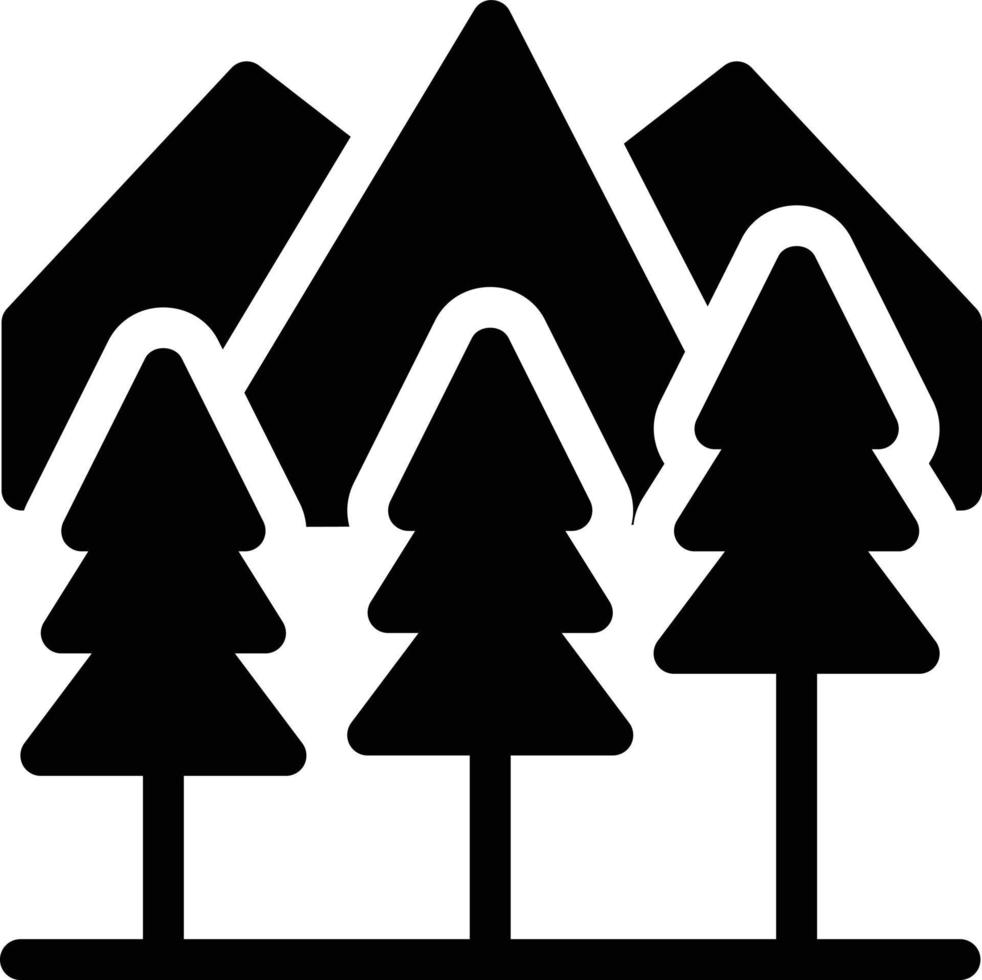 waldvektorillustration auf einem hintergrund. hochwertige symbole. vektorikonen für konzept und grafikdesign. vektor