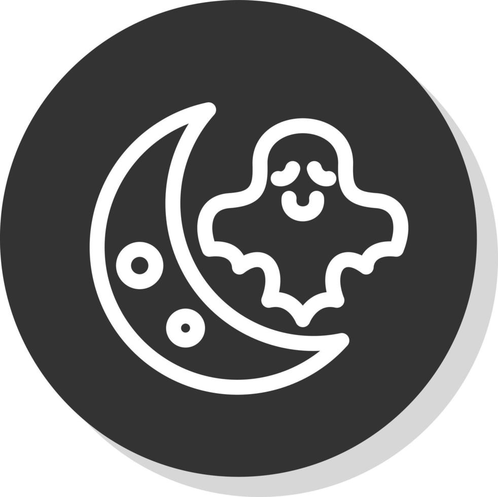 Halloween-Mond-Vektor-Icon-Design vektor