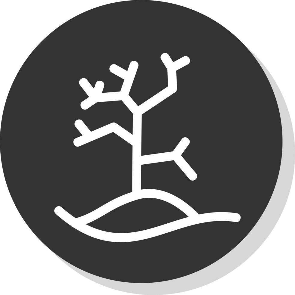 trockenes Baum-Vektor-Icon-Design vektor