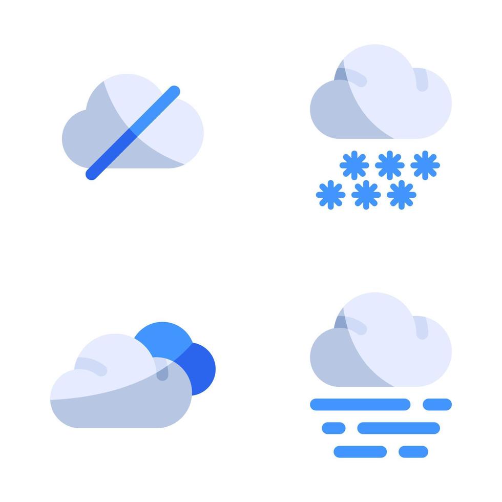 väder ikoner uppsättning. moln inaktivera, vinter, molnig, värma. perfekt för hemsida mobil app, app ikoner, presentation, illustration och några Övrig projekt vektor