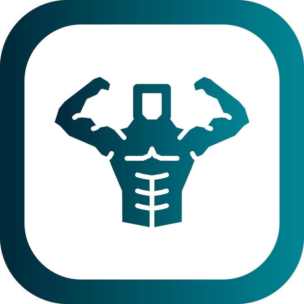 Bodybuilder-Vektor-Icon-Design vektor