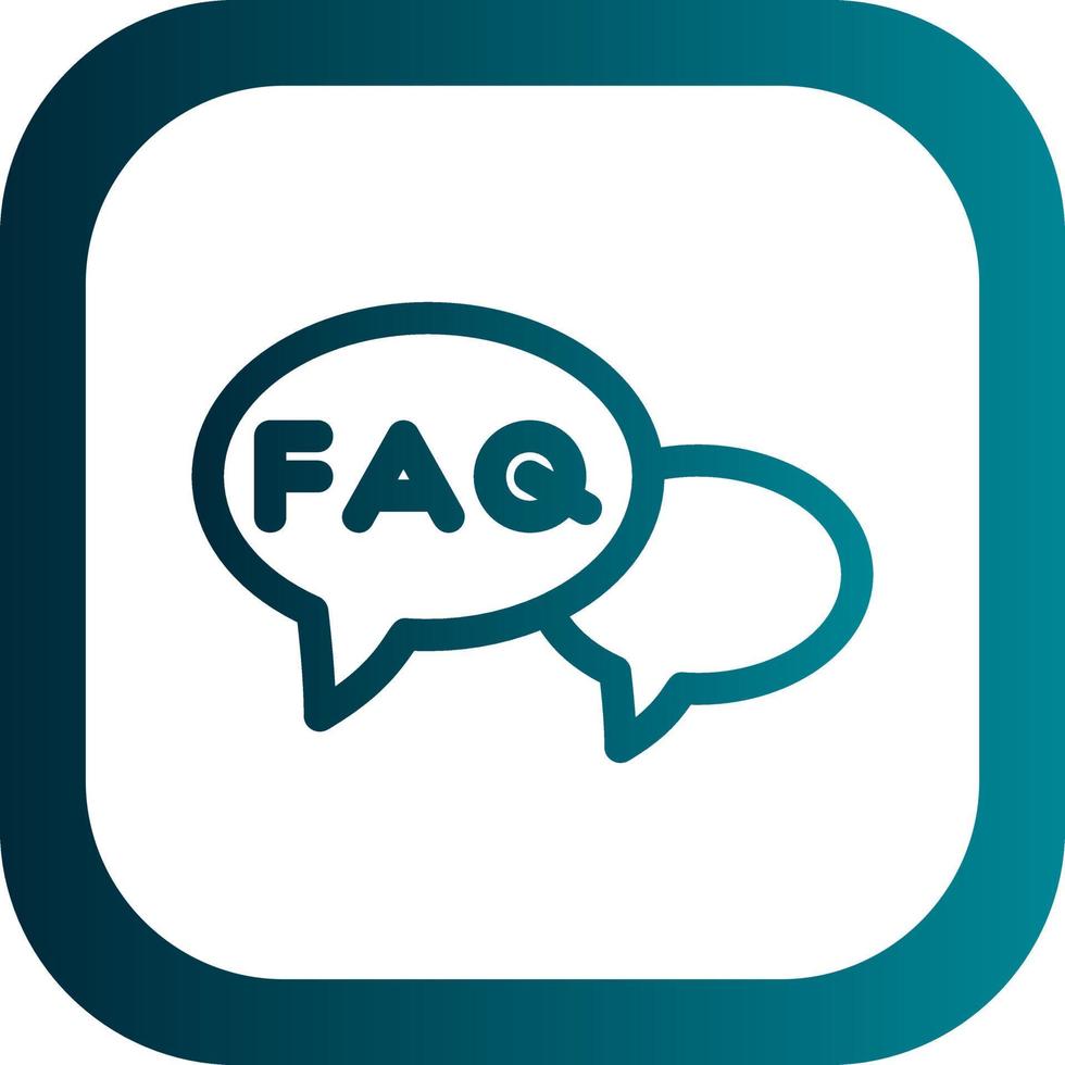 FAQ-Vektor-Icon-Design vektor