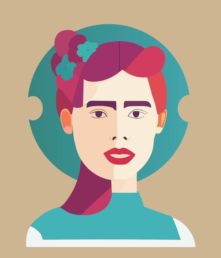 internationell kvinnas dag kort. etnisk minimalistisk kvinnor porträtt vektor