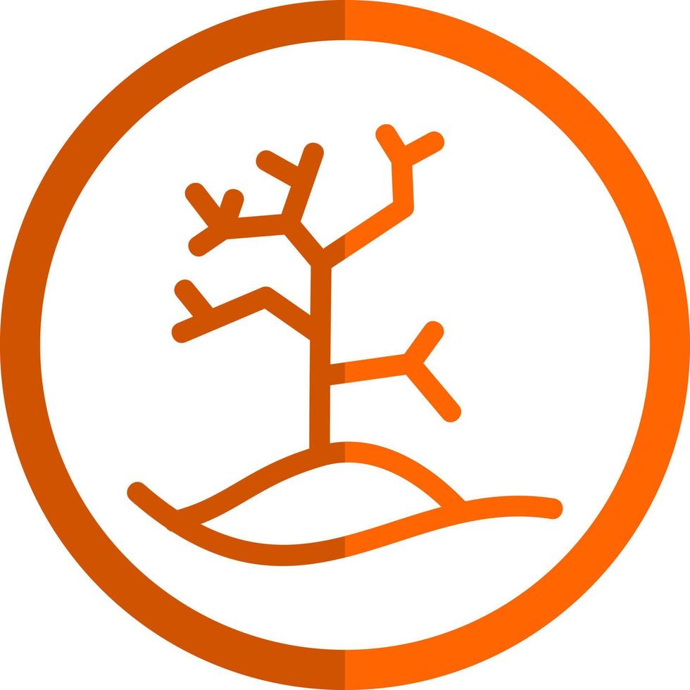 trockenes Baum-Vektor-Icon-Design vektor