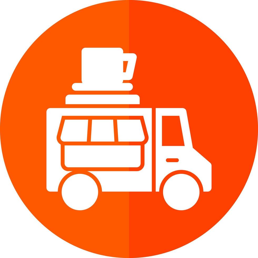 Kaffee-LKW-Vektor-Icon-Design vektor