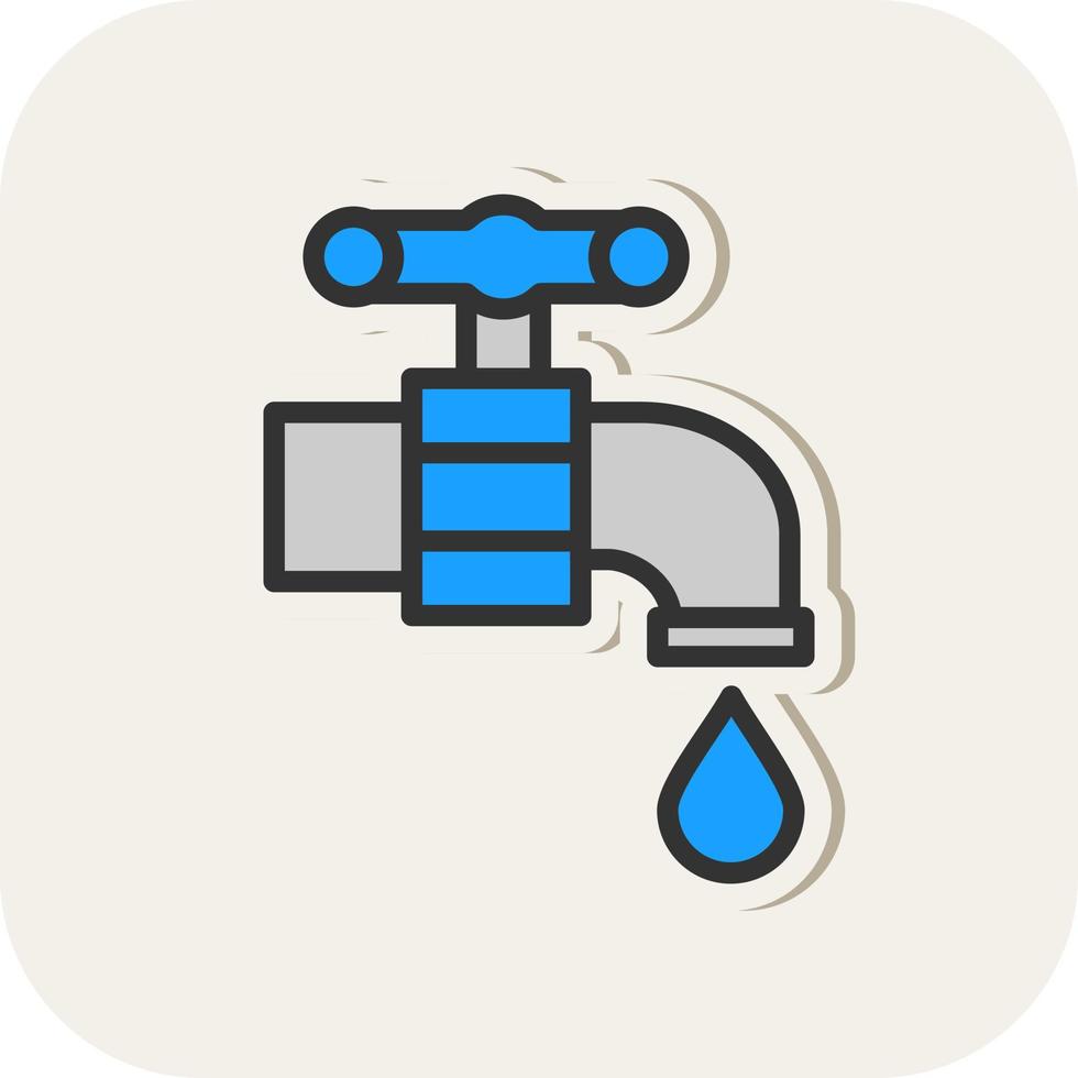 Wasserhahn-Vektor-Icon-Design vektor