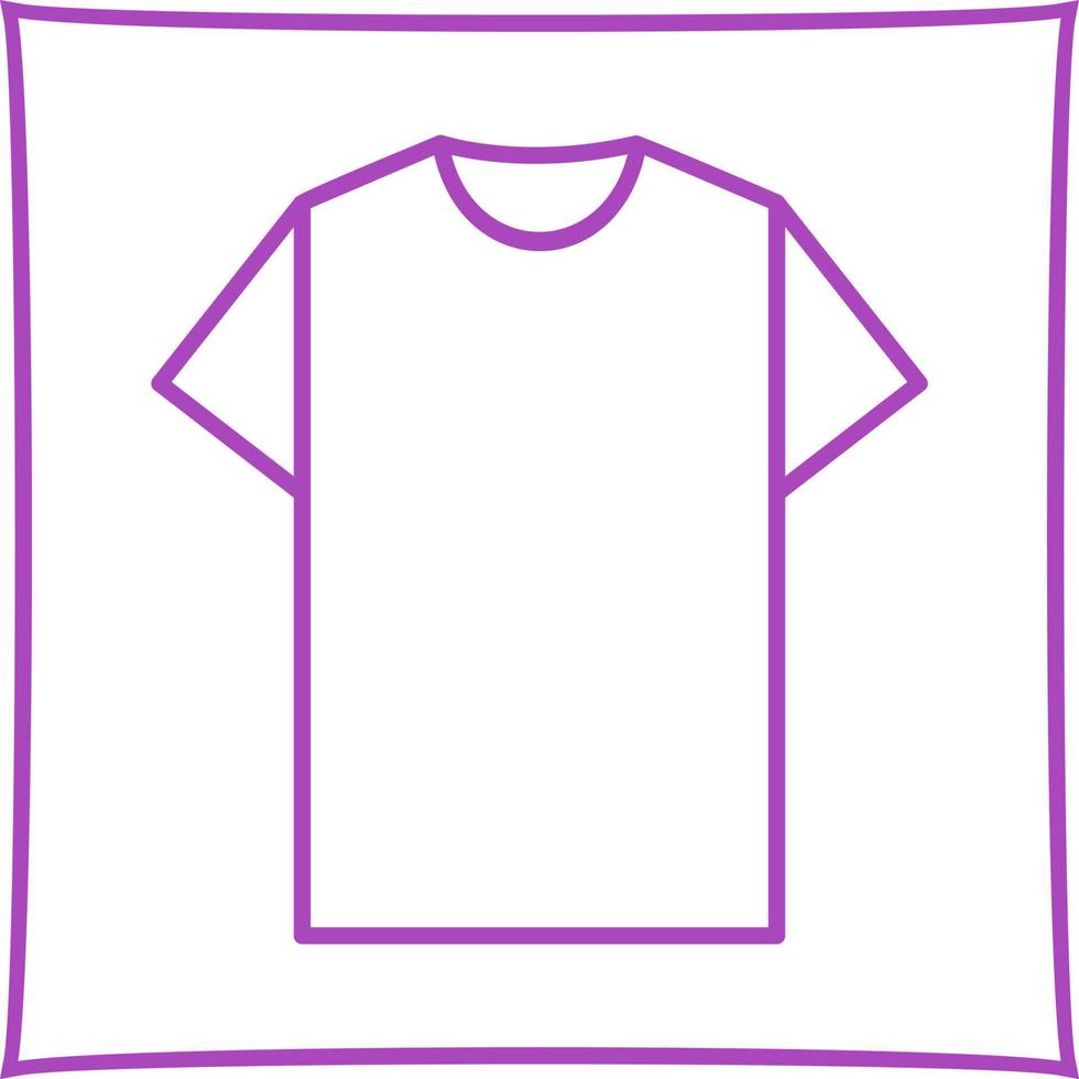 vanlig t-shirt linje ikon vektor