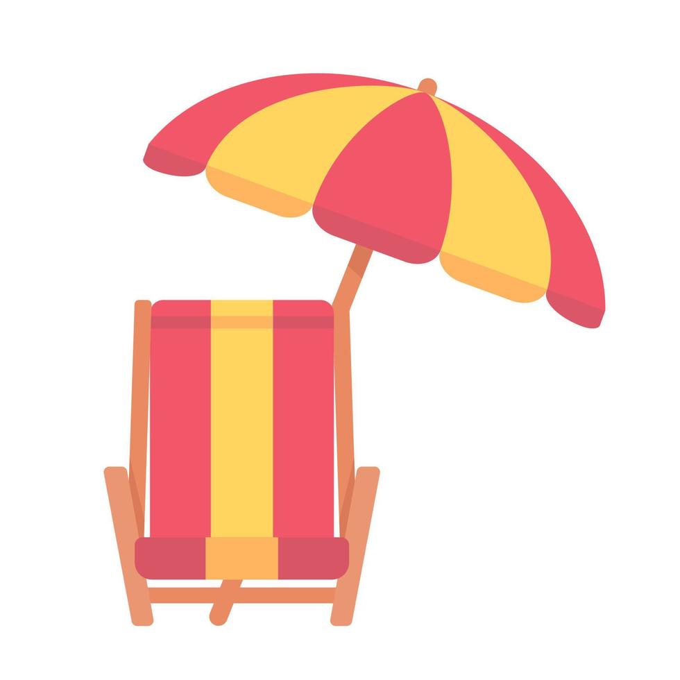 bunt Strand Stühle zum entspannend durch das Meer auf Ferien vektor