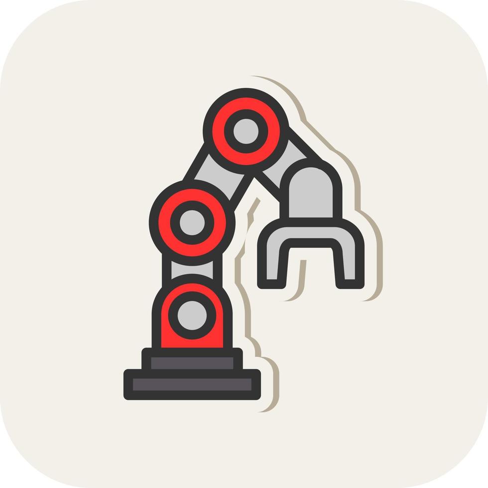 Roboterarm-Vektor-Icon-Design vektor