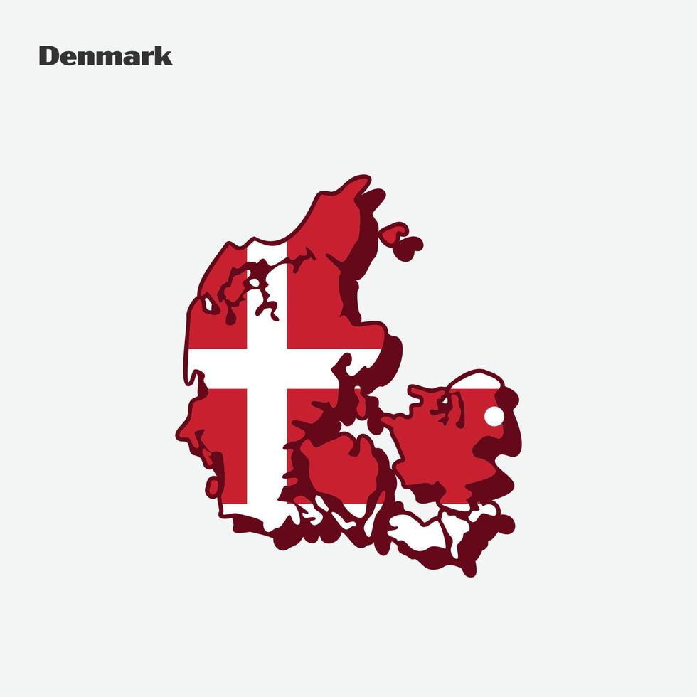 Dänemark Land Nation Flagge Karte Infografik vektor