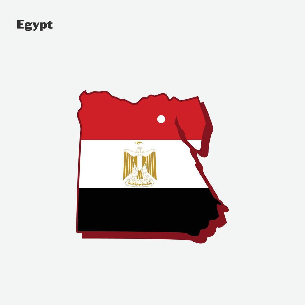 Ägypten Land Nation Flagge Karte Infografik vektor