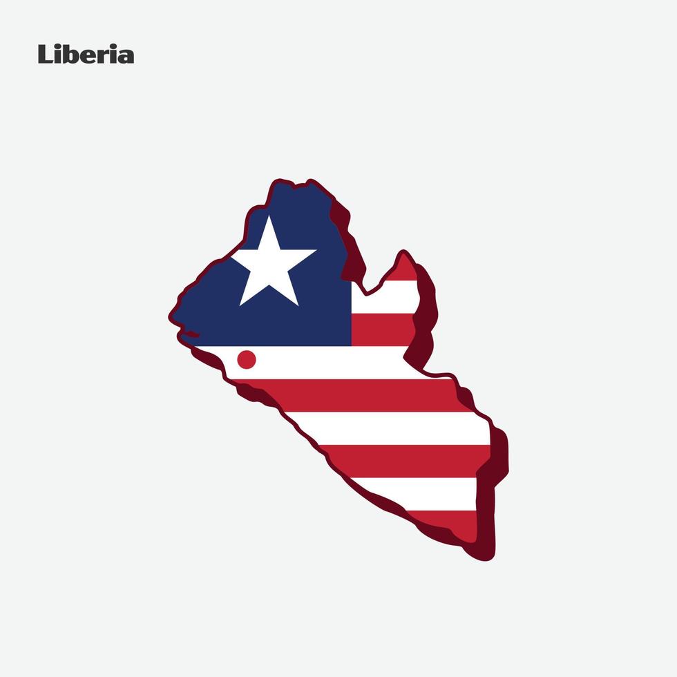 Liberia nation flagga Karta infographic vektor