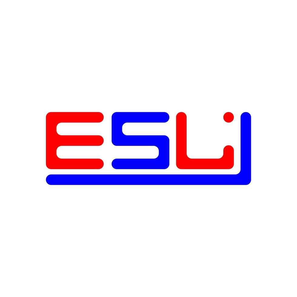 esl Brief Logo kreativ Design mit Vektor Grafik, esl einfach und modern Logo.