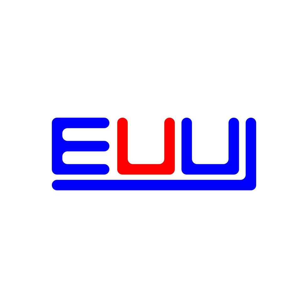 euu brev logotyp kreativ design med vektor grafisk, euu enkel och modern logotyp.