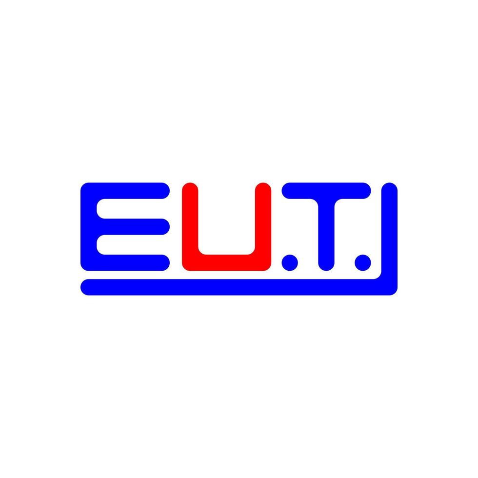 eut brev logotyp kreativ design med vektor grafisk, eut enkel och modern logotyp.