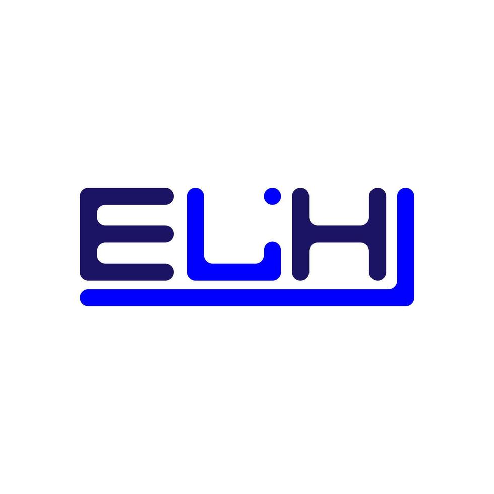 elh Brief Logo kreativ Design mit Vektor Grafik, elh einfach und modern Logo.