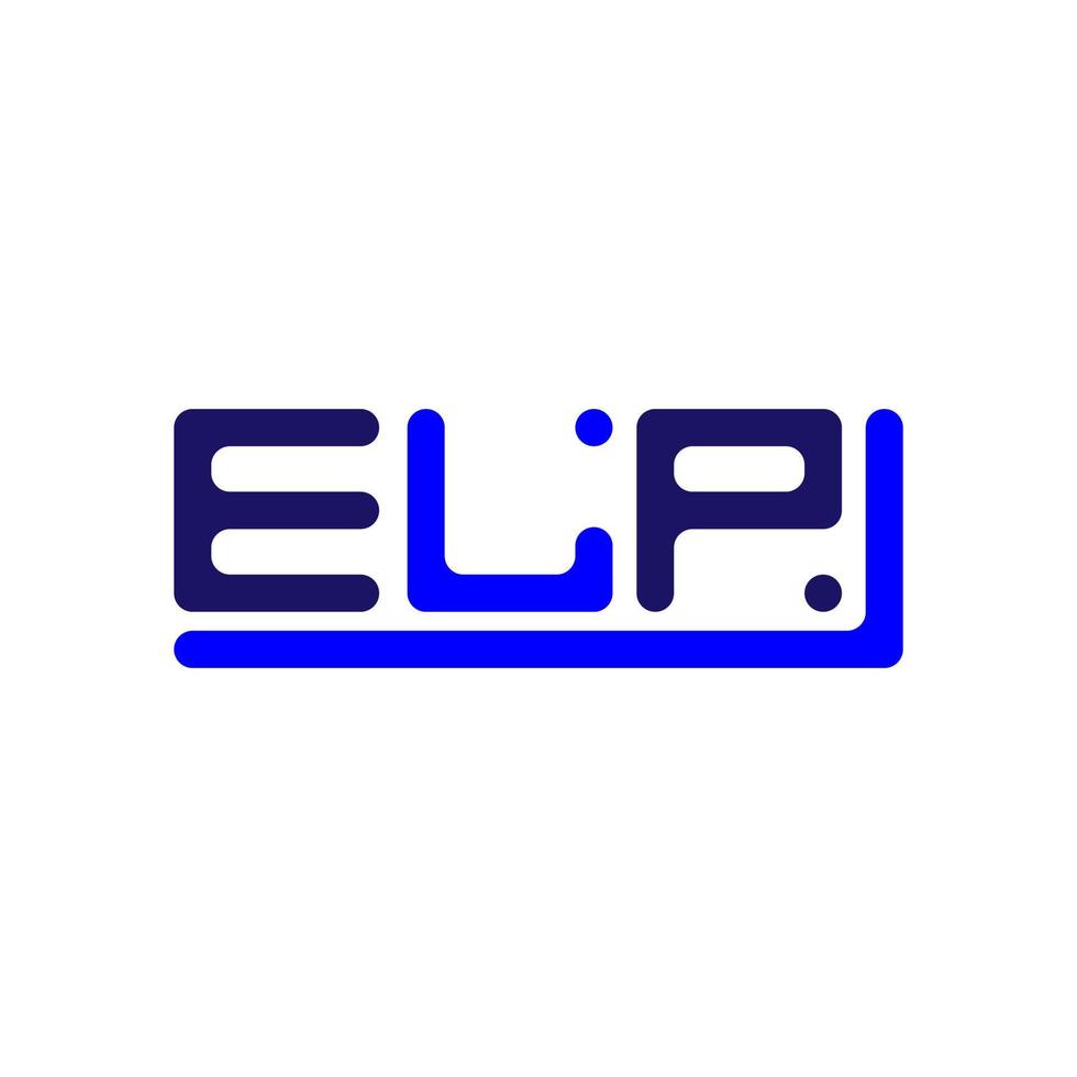 elp brev logotyp kreativ design med vektor grafisk, elp enkel och modern logotyp.