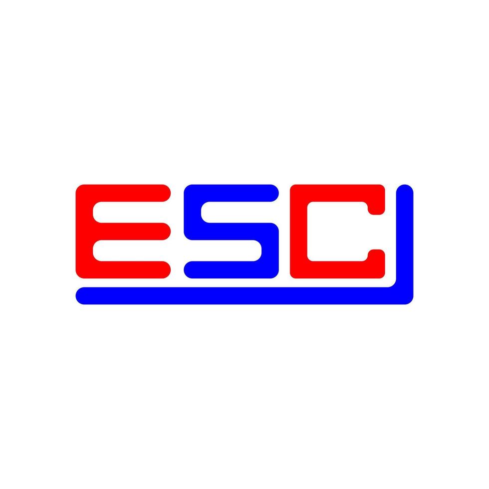 Esc Brief Logo kreativ Design mit Vektor Grafik, Esc einfach und modern Logo.