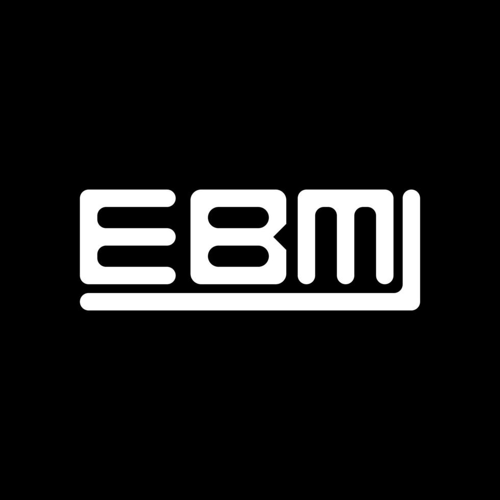 ebm Brief Logo kreativ Design mit Vektor Grafik, ebm einfach und modern Logo.