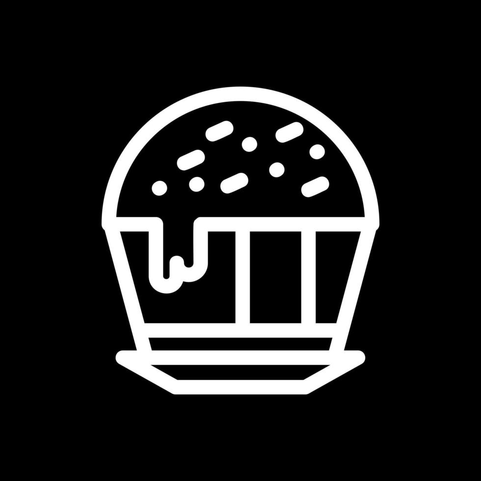 Schokoladen-Cupcake-Vektor-Icon-Design vektor