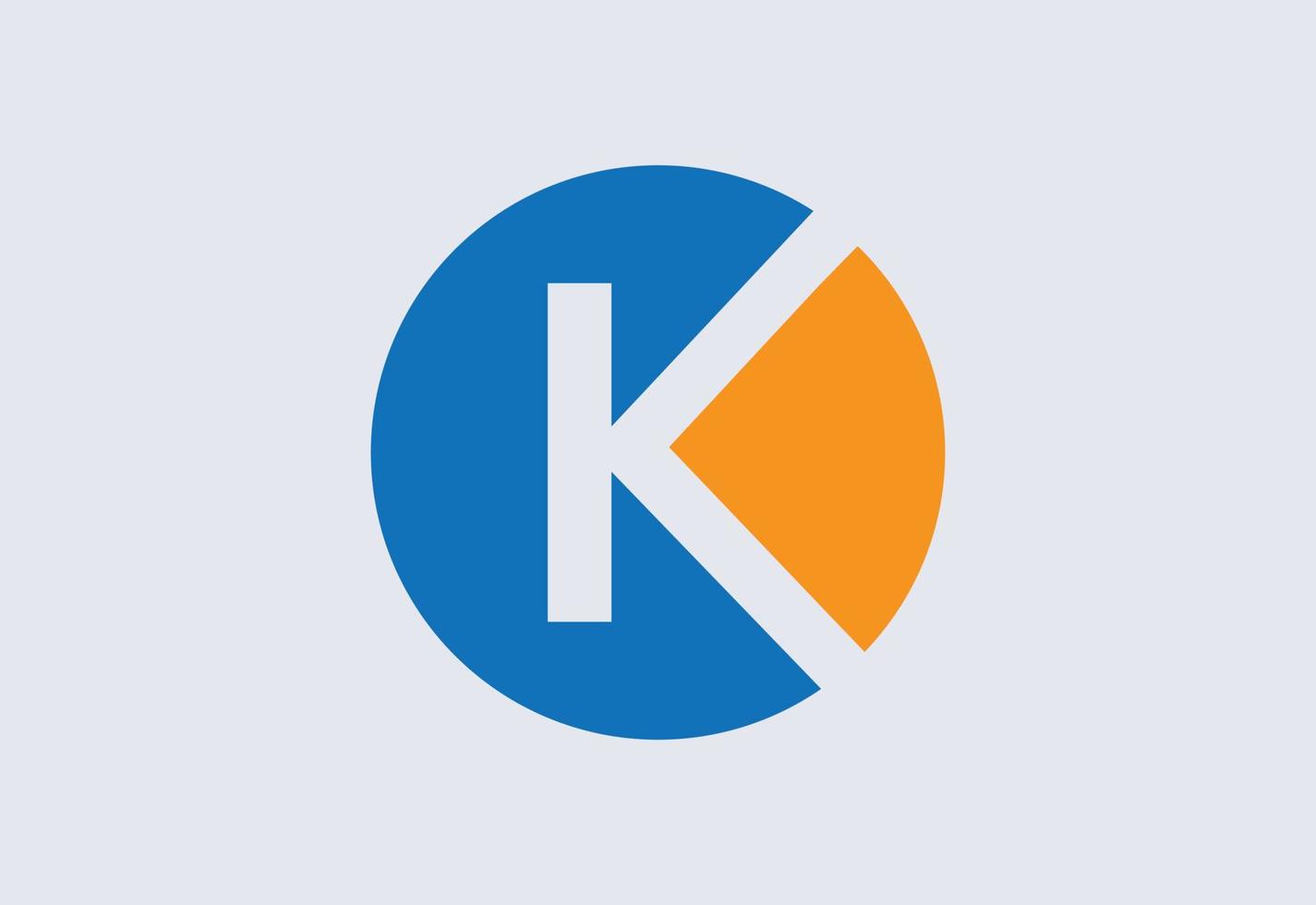 Brief k Logo Design Vorlage, Vektor Illustration