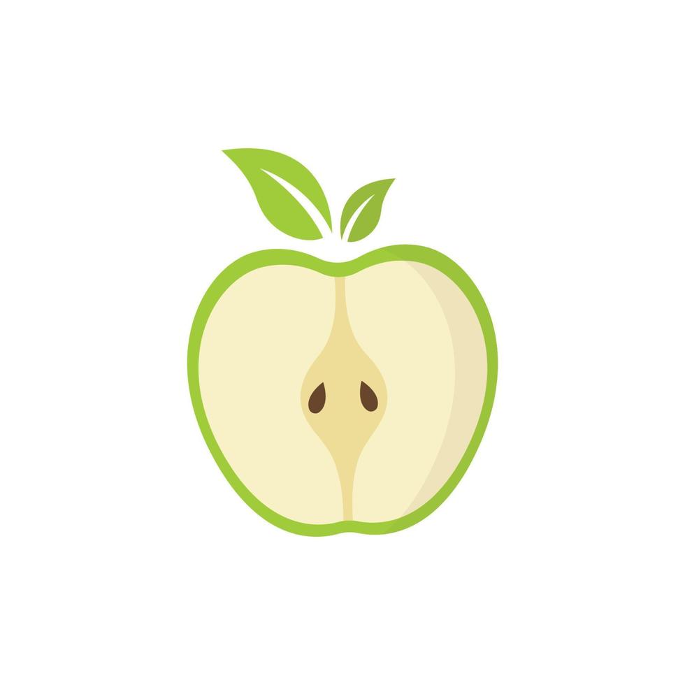 Apfel eben Symbol Vektor