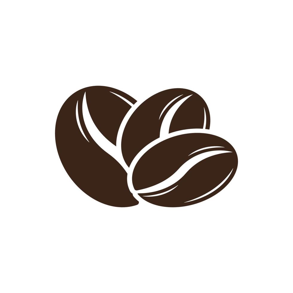 kaffebönor ikon vektor