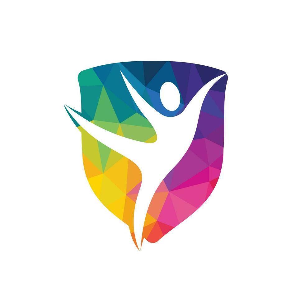 Logo-Design für Gesundheitszentrum und Schönheitssalon. Fitness-Logo. Logo des menschlichen Charakters. Blatt-Logo. vektor