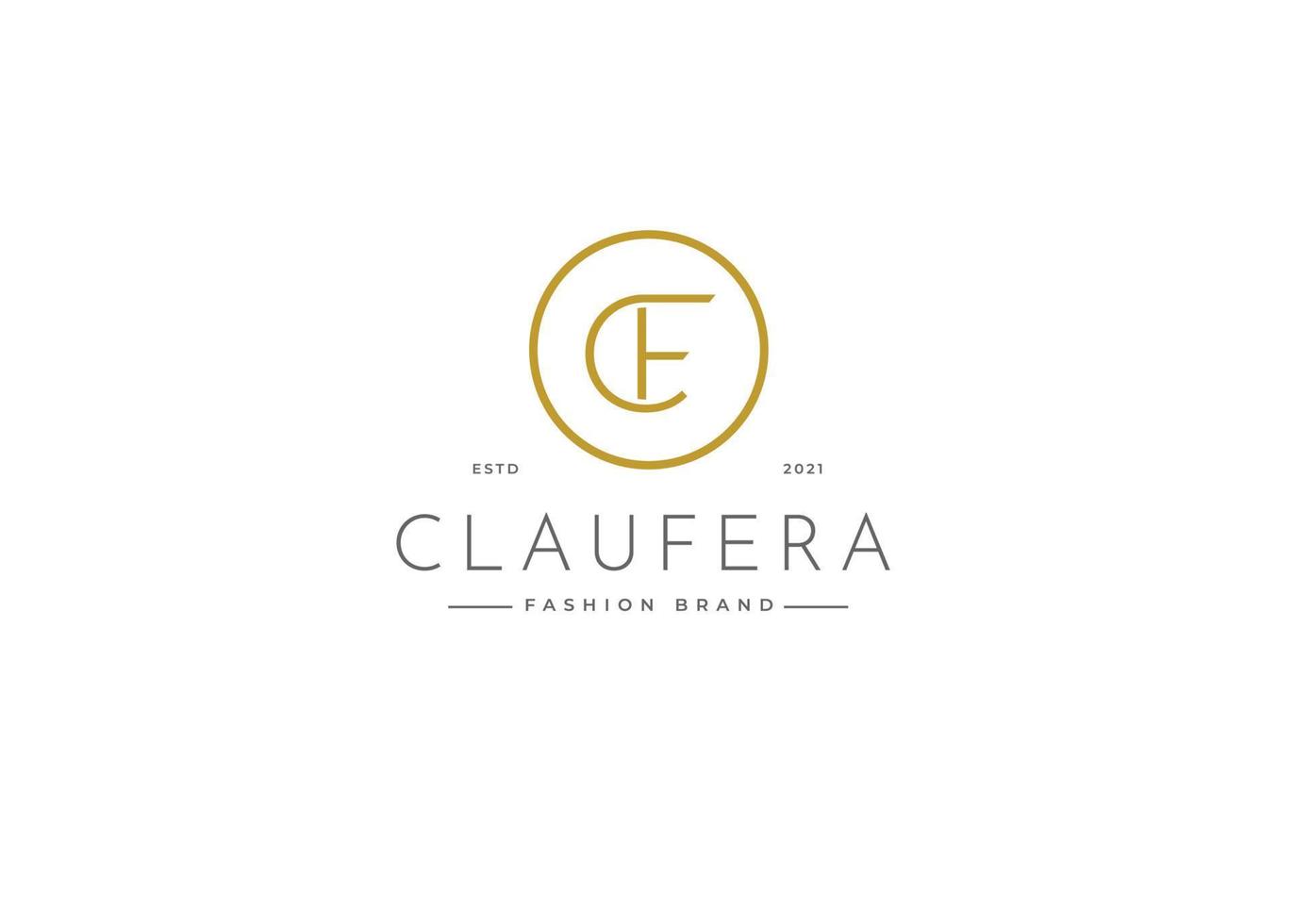 kreativ brev c f enkel elegant logotyp design begrepp. första symbol för företags- företag identitet. alfabet vektor element