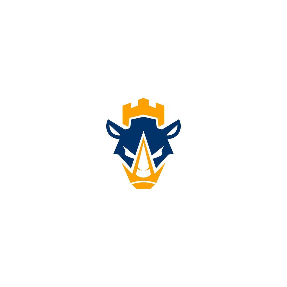 Nashorn Kopf Logo Design, Tier Kopf abstrakt Logo vektor