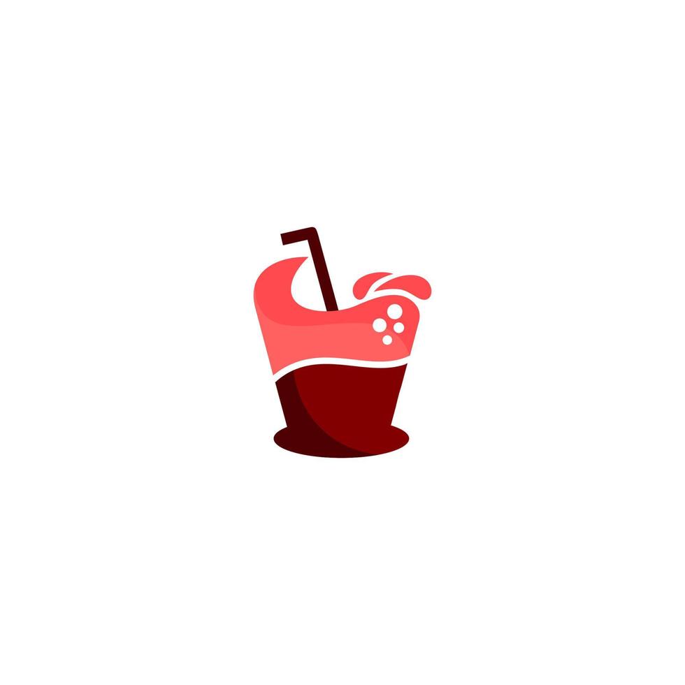 gesund Saft trinken Logo Design, großartig zum Saft Bar Logo und Aufkleber Design vektor