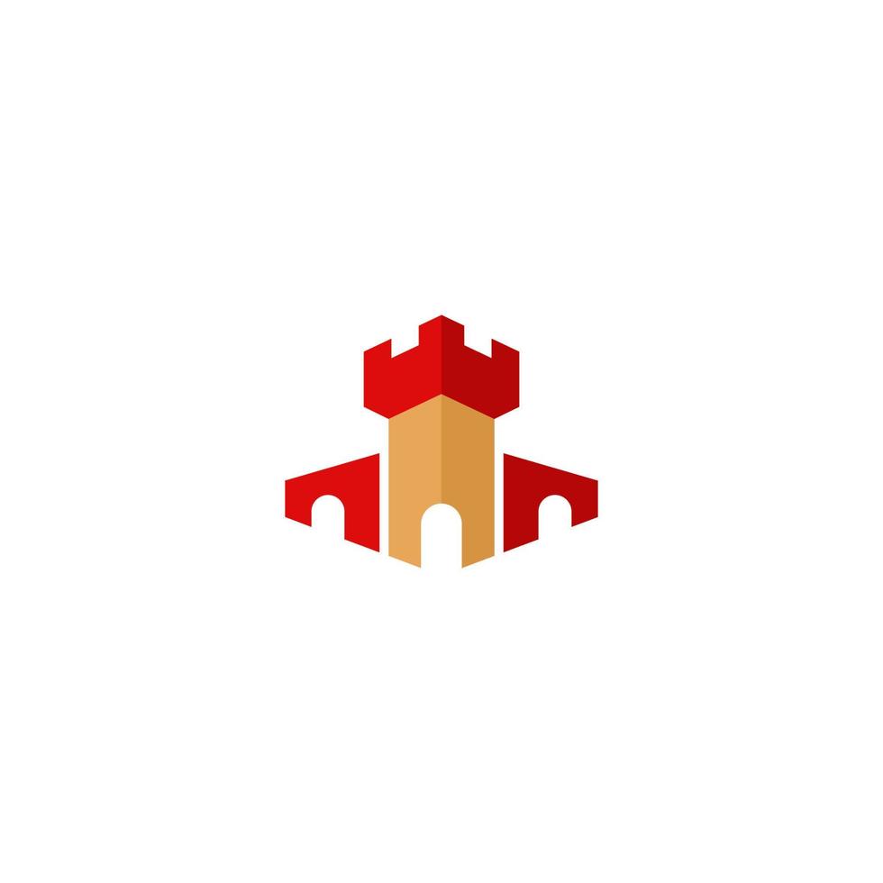 slott logotyp design inspiration med kreativ mall vektor