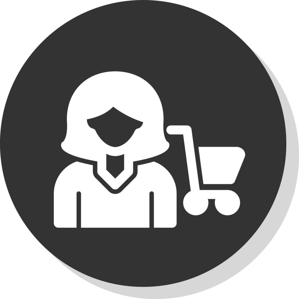 Frau einkaufen Vektor-Icon-Design vektor